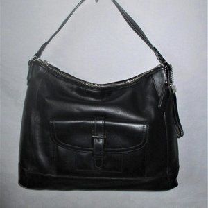 COACH Black Leather Charlie Shoulder Bag 29881